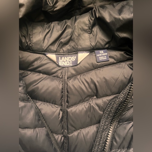 LANDSEND Wanderweight Packable Down Coat Size 1X - Picture 4 of 8